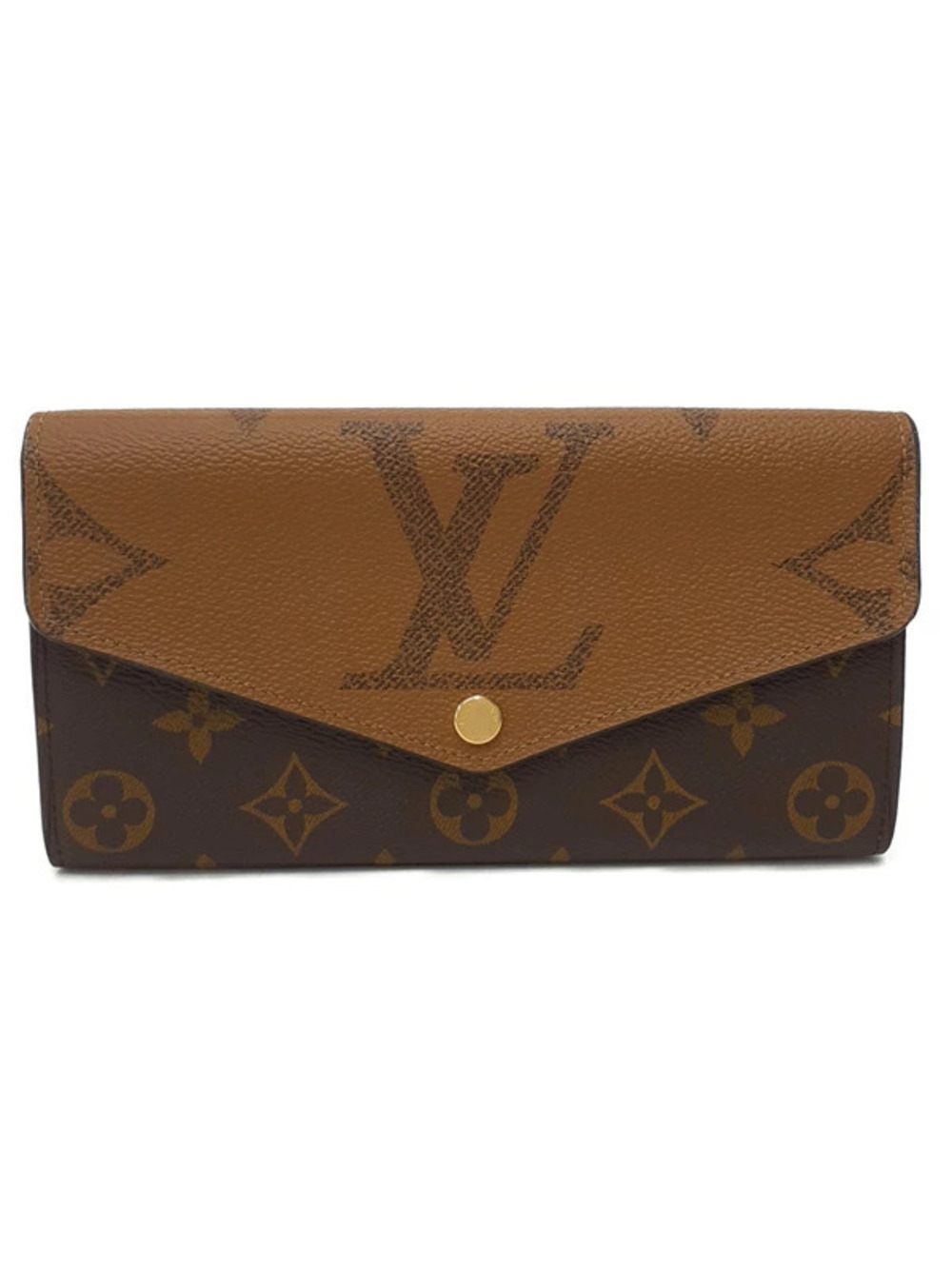 Louis Vuitton Monogram Giant Portefeuille Sarah Bi fold Long Wallet